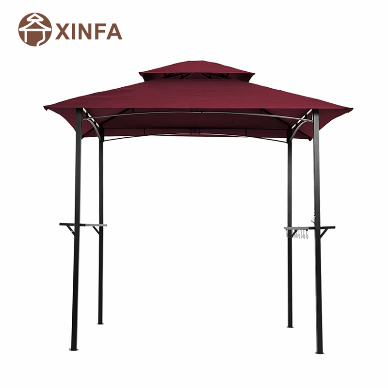 8 \\\\ \'x 5 \\\\\' Canopy Top Grill Gazebo Pátio ao ar livre Barbecue Shelter com estrutura de aço robusta, vermelho